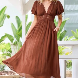Alexis Midi Dress – Lace Trim V